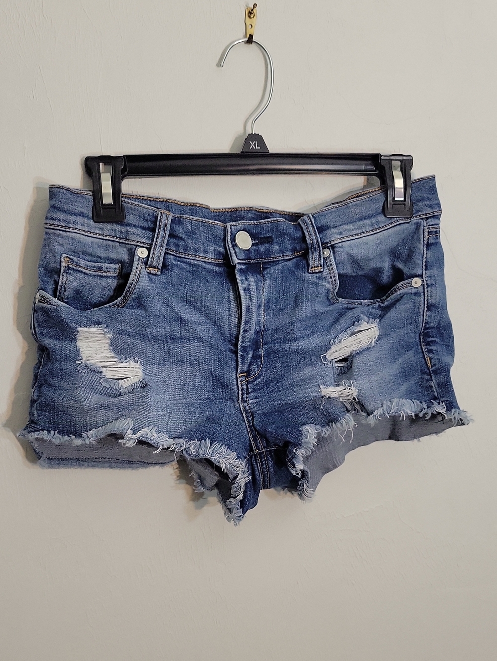 Blank NYC Distressed Denim Cutoff Shorts - Blue